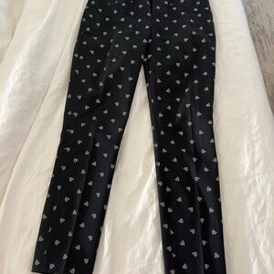 Club Monaco Black Pants with White Pattern